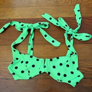 Beach Riot Lime Polka Dot Bikini Top